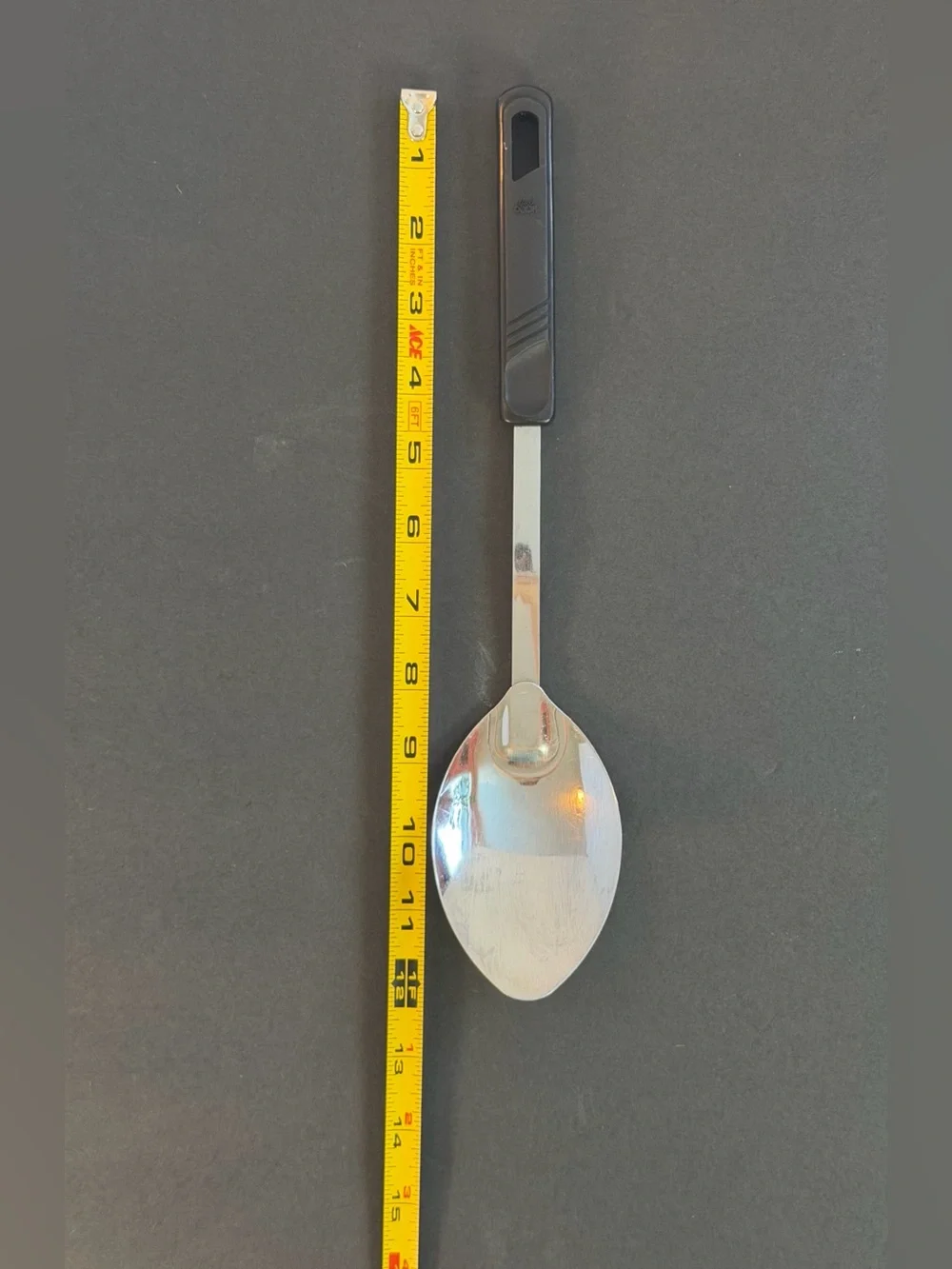Good Cook Stainless Steel Basting Spoon With Black Handle 12”